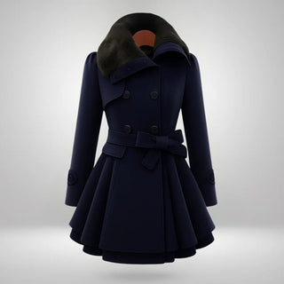 Yena™ | Schicker Trenchcoat mit veganem Pelz