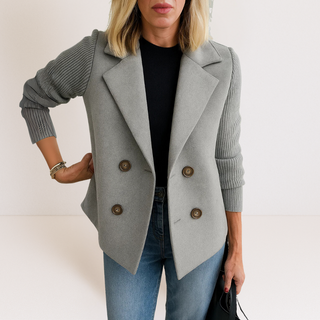 Martine™ | Elegante Jacke mit Strickärmeln