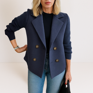 Martine™ | Elegante Jacke mit Strickärmeln