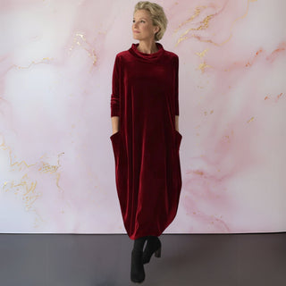 Anja™ | Samtiges elegantes Maxikleid
