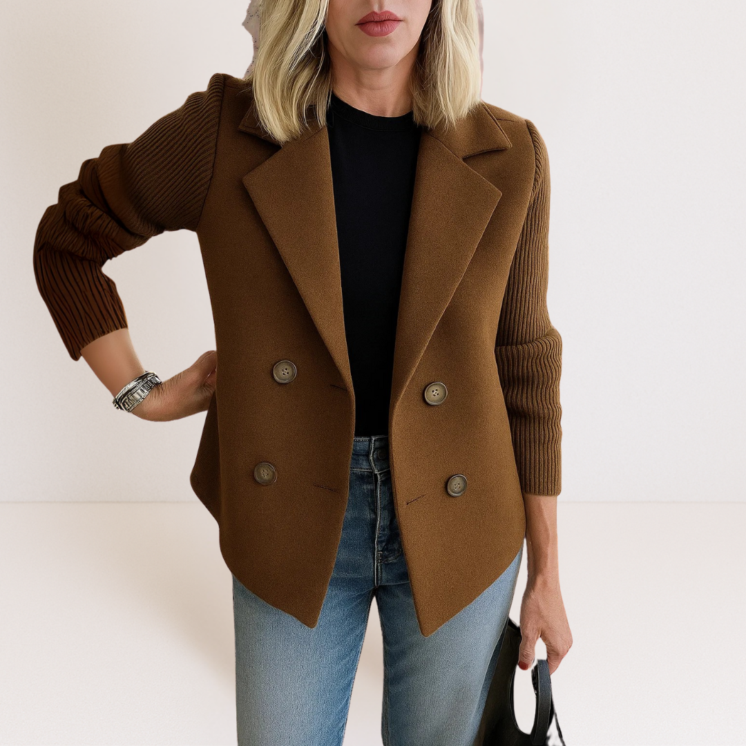 Martine™ | Elegante Jacke mit Strickärmeln