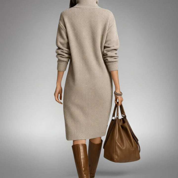 Marion™ | Weiches Strickkleid mit Knöpfen