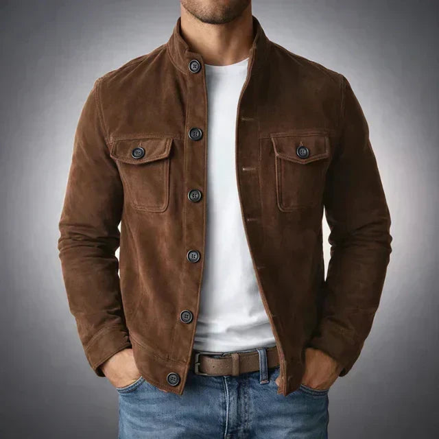 Knopflederjacke für Herren