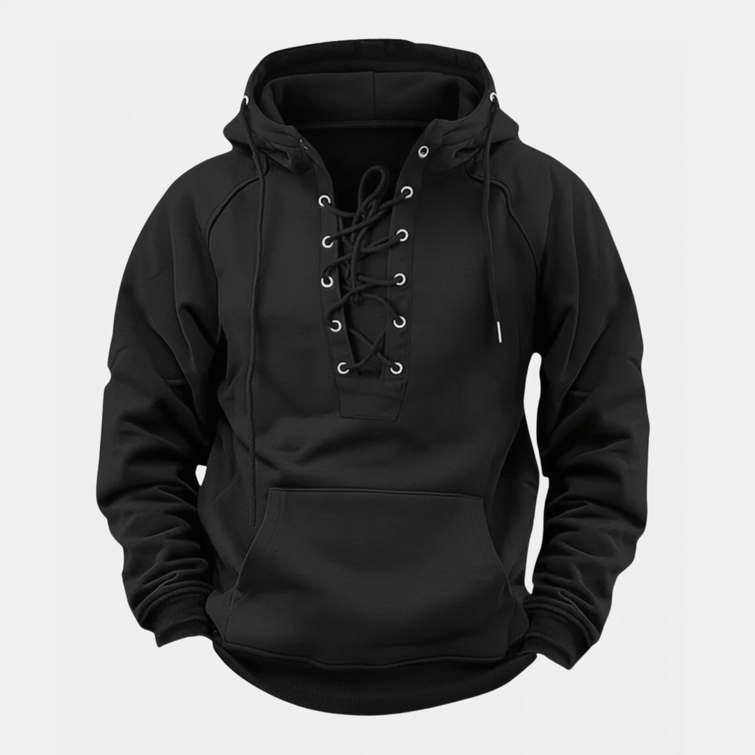 Mira Leone | Fleece-Hoodie für Herren mit Schnürung