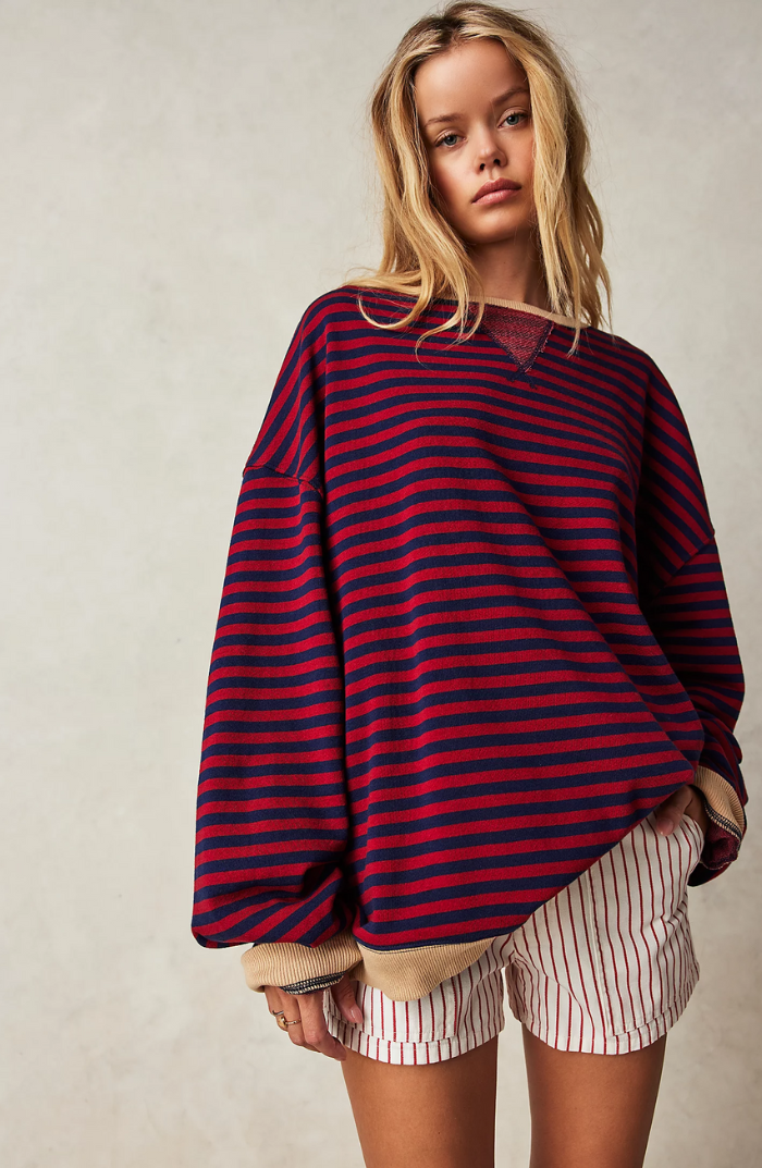 Anika™ | Gestreifter Pullover in Übergröße