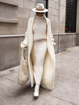 Ivory™| Strickmantel