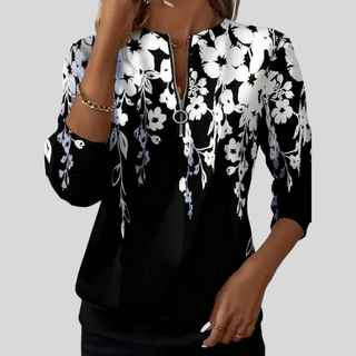 Crimson™ | Blumenprint Zip Sweatshirt