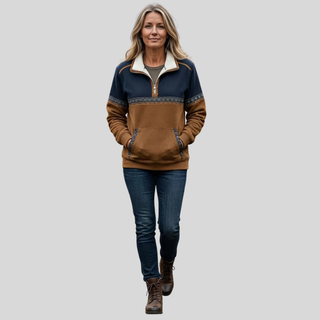 Alvette™ | Sherpa Kragen Halb-Zip Pullover