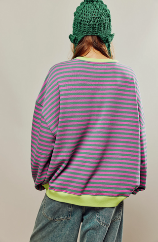 Anika™ | Gestreifter Pullover in Übergröße