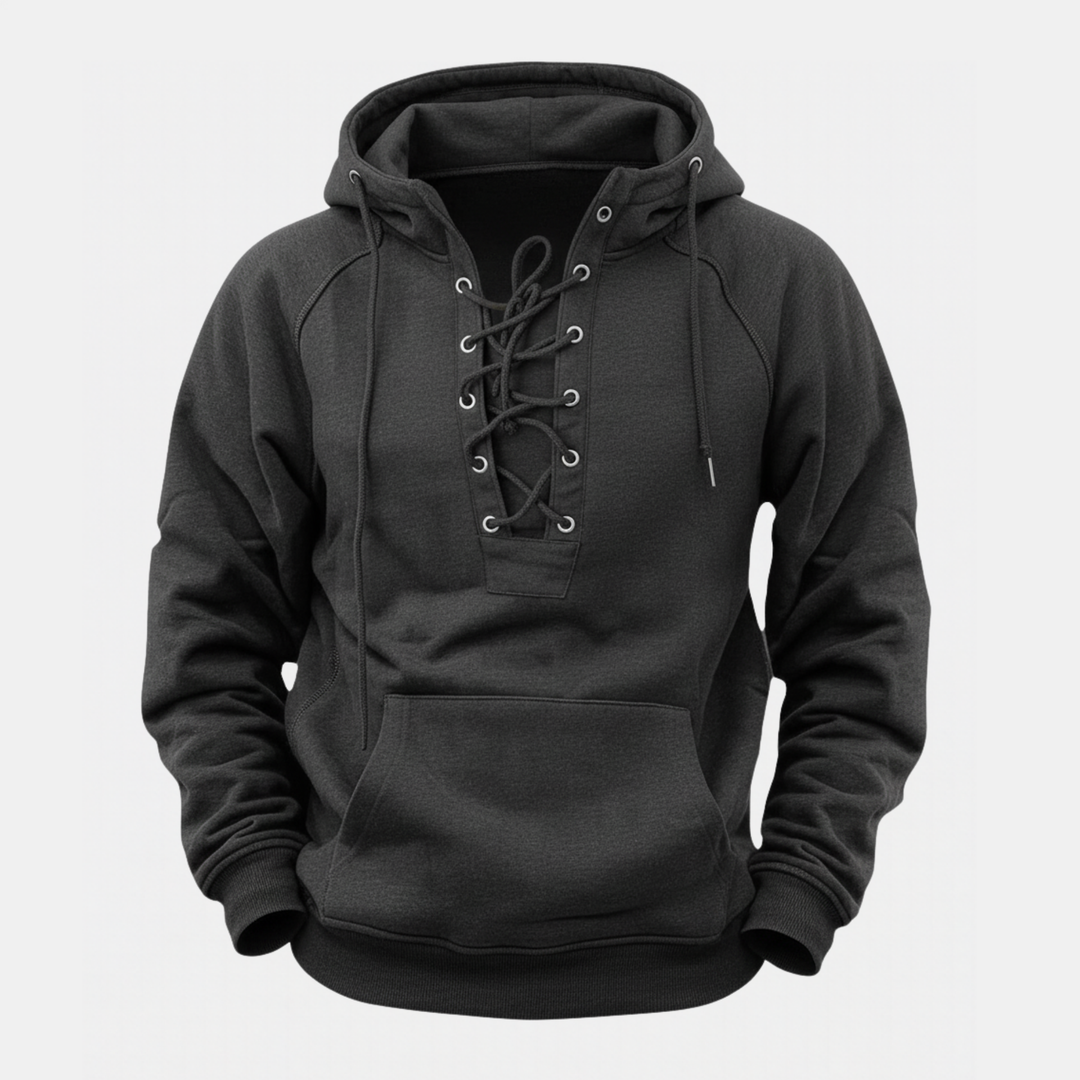 Mira Leone | Fleece-Hoodie für Herren mit Schnürung