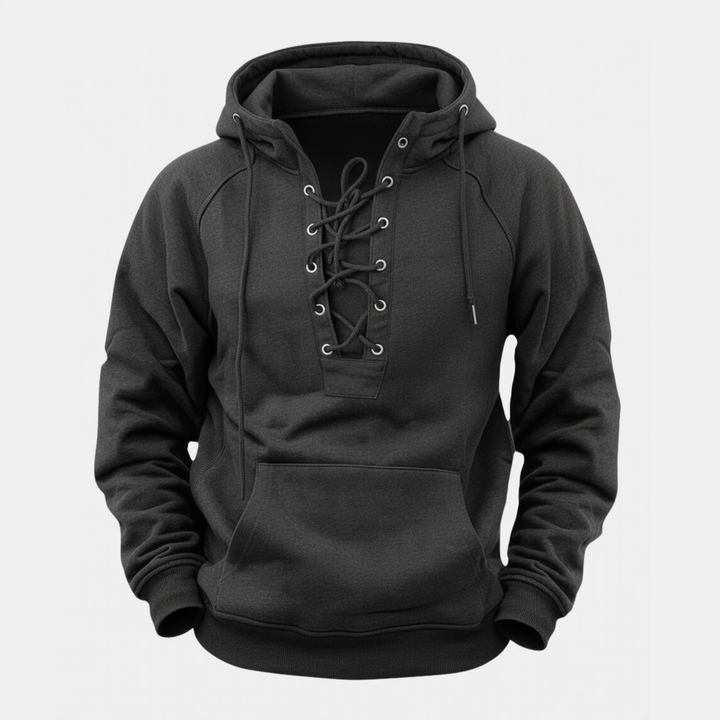 Mira Leone | Fleece-Hoodie für Herren mit Schnürung