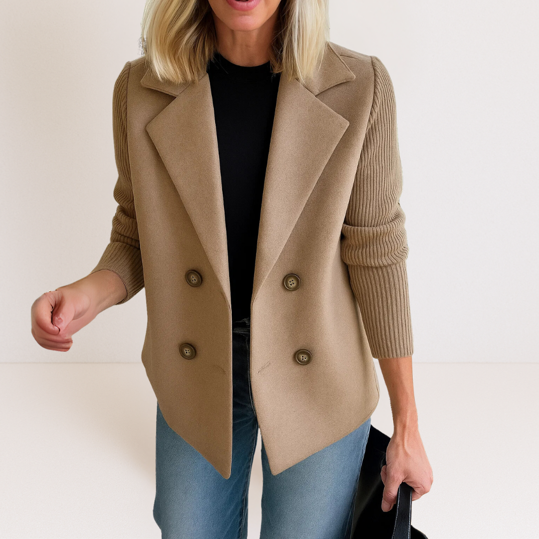 Martine™ | Elegante Jacke mit Strickärmeln