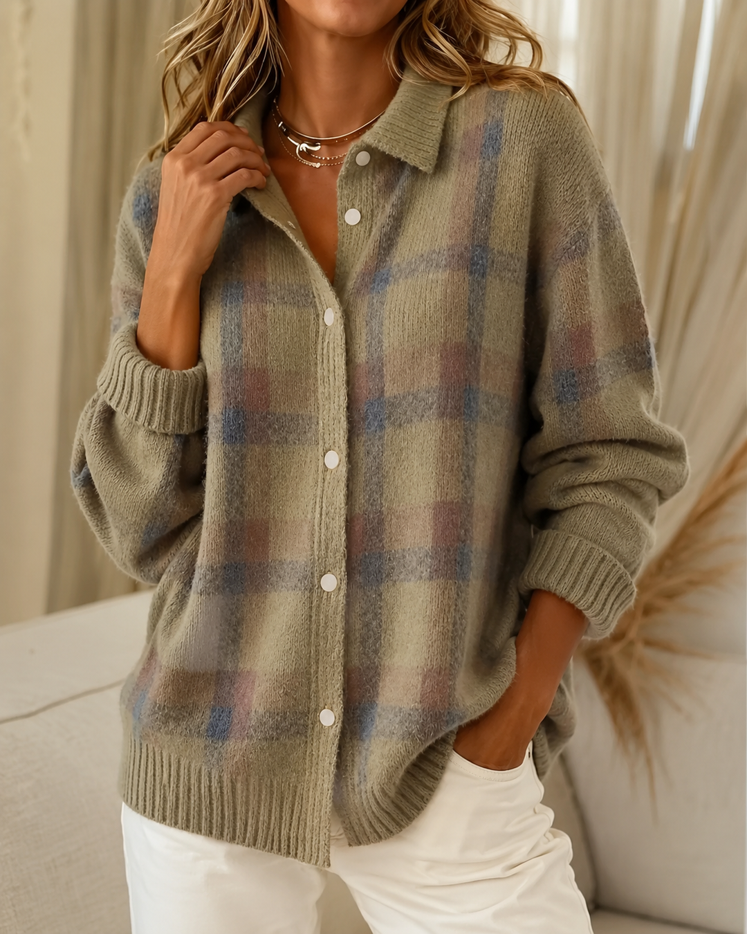 Tesa™ | Karierter Strickpullover