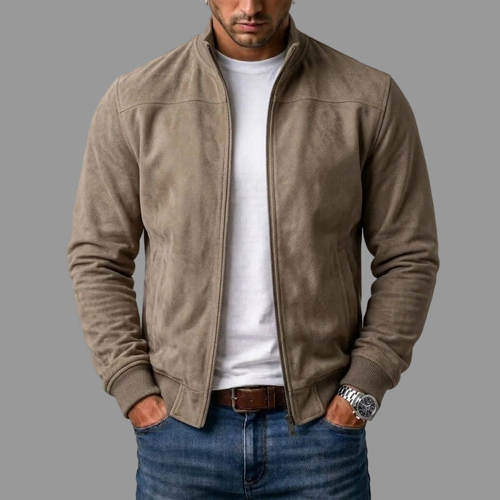 Varel | Bomberjacke in Wildleder-Optik