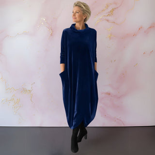 Anja™ | Samtiges elegantes Maxikleid