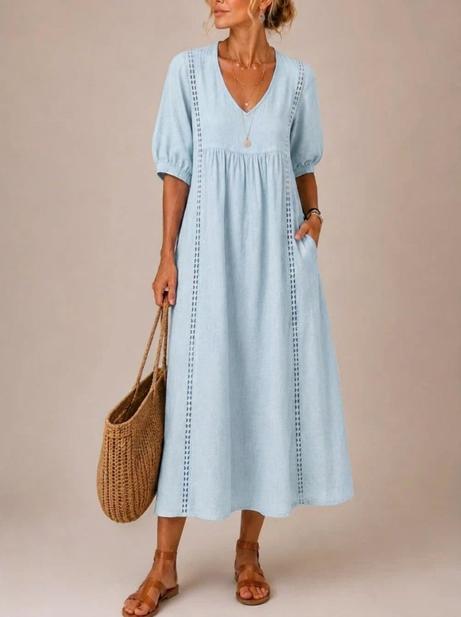 Sefi | Sommerliches Midikleid mit Spitzendetails