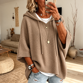 Marlene™ | Oversize-Strickpullover mit Kapuze