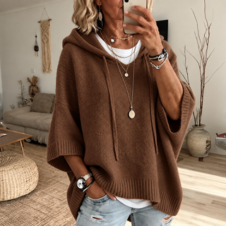 Marlene™ | Oversize-Strickpullover mit Kapuze
