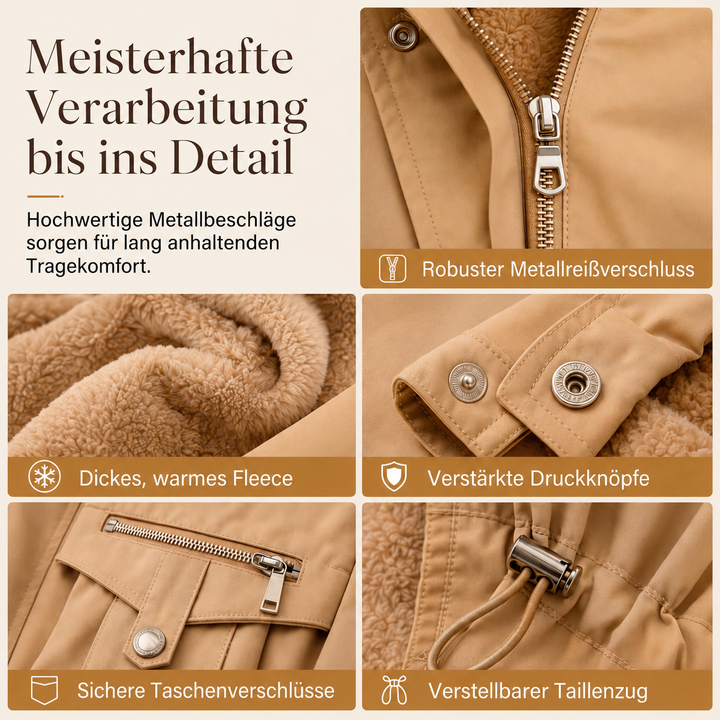 Lena™ | Warmer Winterparka mit Kunstfellkapuze