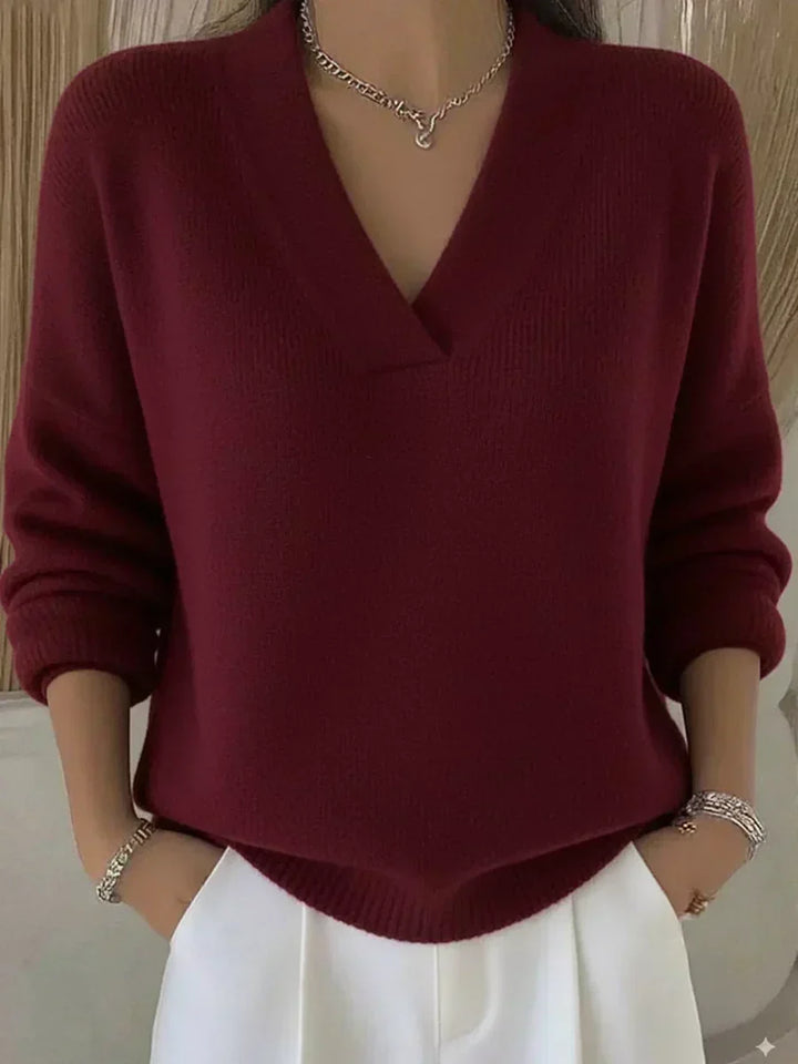 Violeta | Weites Pullover mit V-Ausschnitt