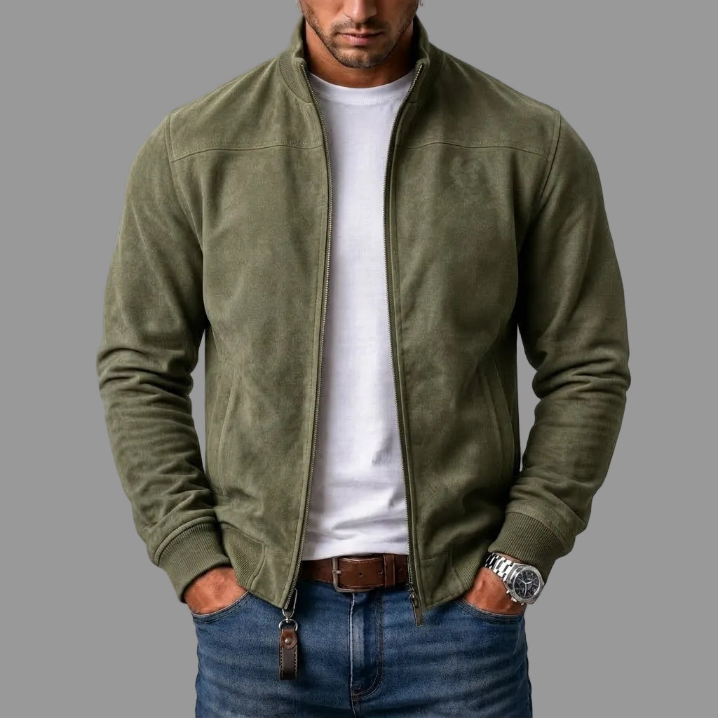 Varel | Bomberjacke in Wildleder-Optik