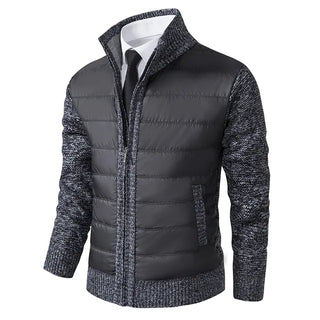 Mira | Elegante Herren-Strickjacke mit Steppfront
