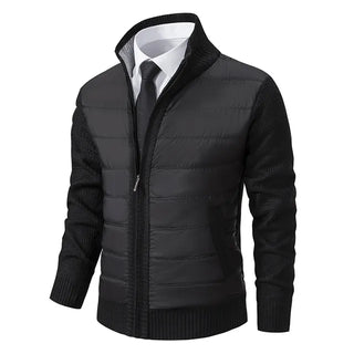 Mira | Elegante Herren-Strickjacke mit Steppfront