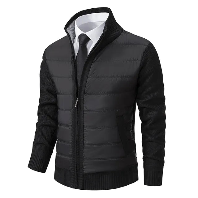 Mira | Elegante Herren-Strickjacke mit Steppfront