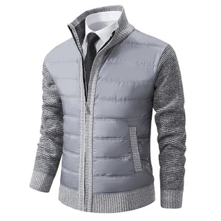 Mira | Elegante Herren-Strickjacke mit Steppfront