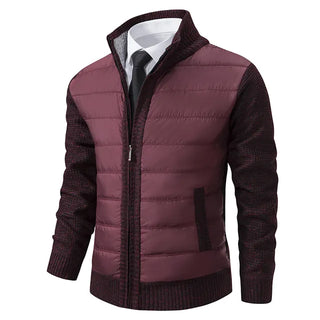 Mira | Elegante Herren-Strickjacke mit Steppfront