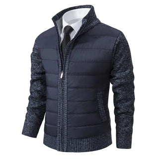 Mira | Elegante Herren-Strickjacke mit Steppfront