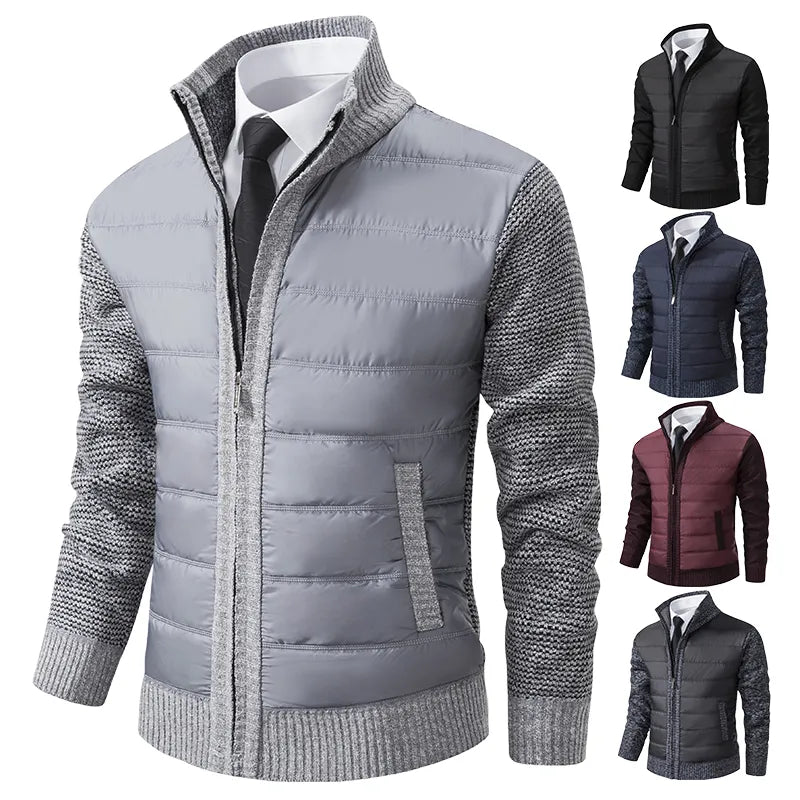 Mira | Elegante Herren-Strickjacke mit Steppfront