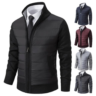 Mira | Elegante Herren-Strickjacke mit Steppfront