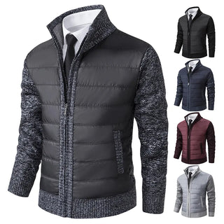 Mira | Elegante Herren-Strickjacke mit Steppfront