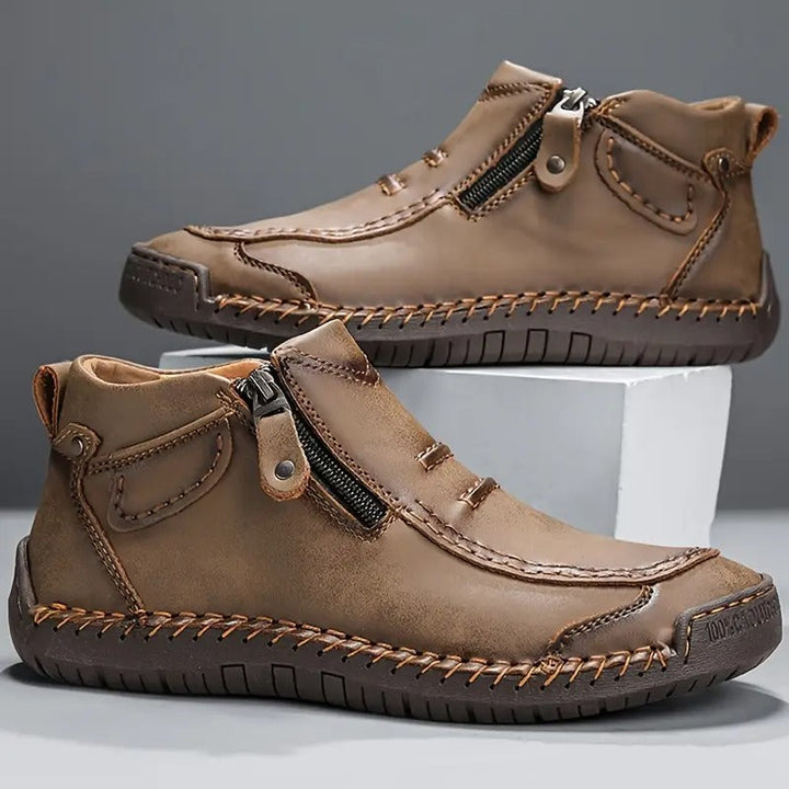Konrad | Herren-Stiefeletten in Lederoptik mit Reißverschluss