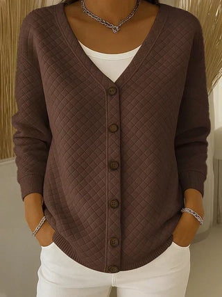 Leonor | Steppstrickjacke mit Knöpfen