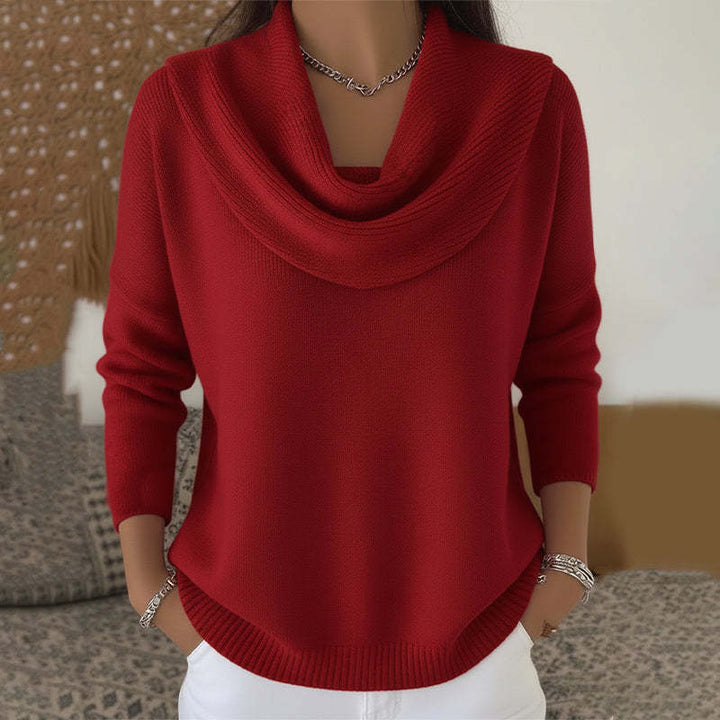 Julia | Pullover mit Drapiertem Kragen