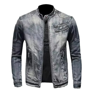 Mira | Denim-Bikerjacke für Herren im Retro-Look