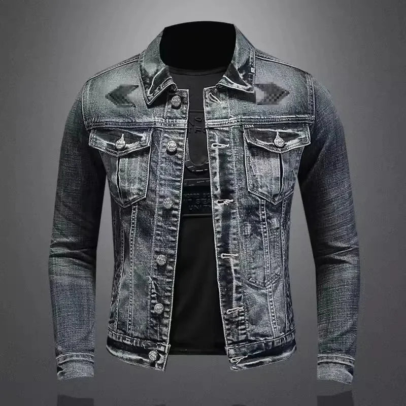 Mira | Denim-Bikerjacke für Herren im Retro-Look
