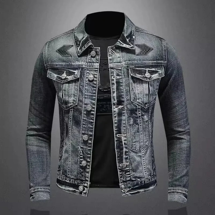 Mira | Denim-Bikerjacke für Herren im Retro-Look