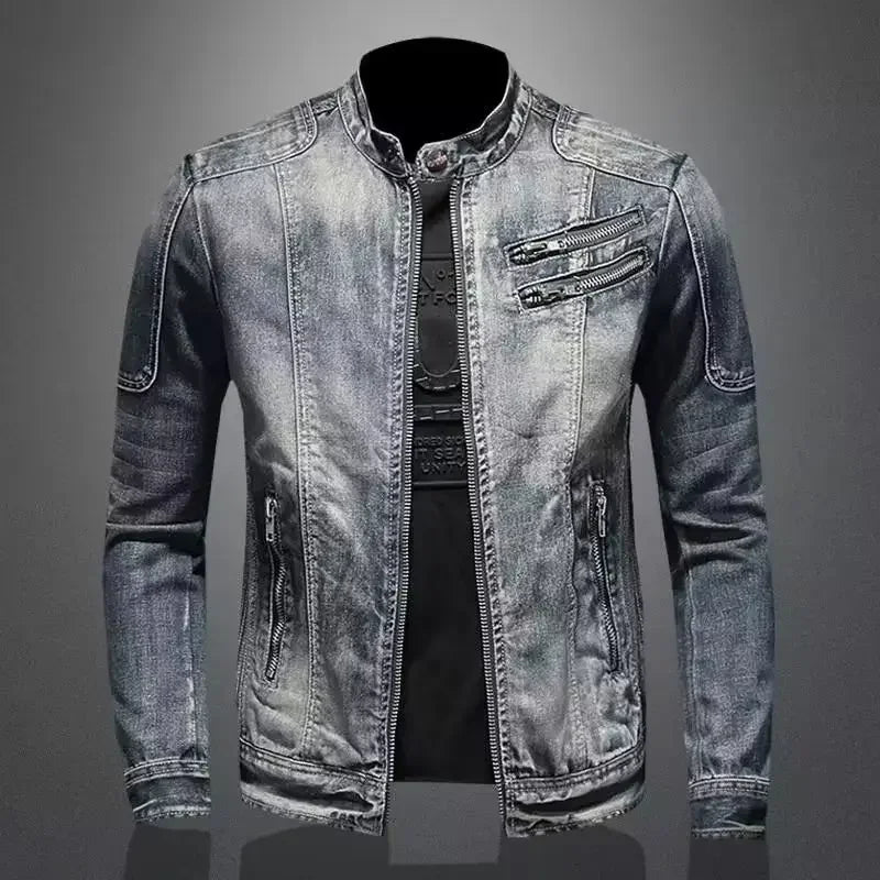 Mira | Denim-Bikerjacke für Herren im Retro-Look
