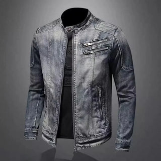 Mira | Denim-Bikerjacke für Herren im Retro-Look