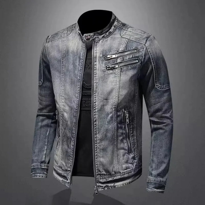 Mira | Denim-Bikerjacke für Herren im Retro-Look