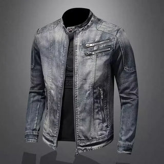 Mira | Denim-Bikerjacke für Herren im Retro-Look