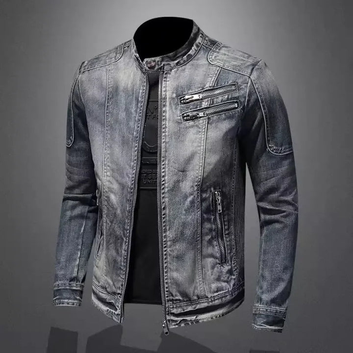Mira | Denim-Bikerjacke für Herren im Retro-Look