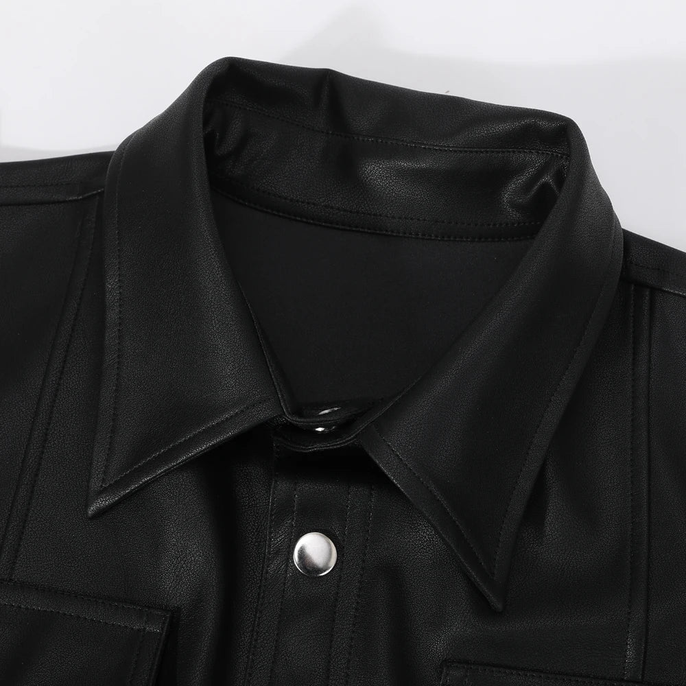 Mira | Herren-Longsleeve in Lederoptik