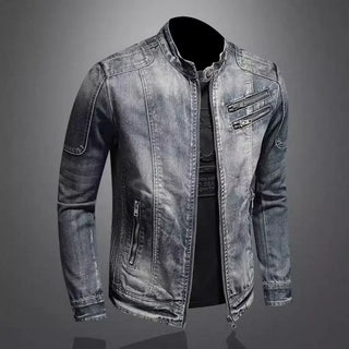 Mira | Denim-Bikerjacke für Herren im Retro-Look