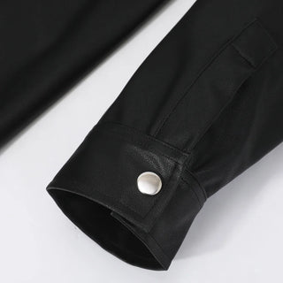 Mira | Herren-Longsleeve in Lederoptik