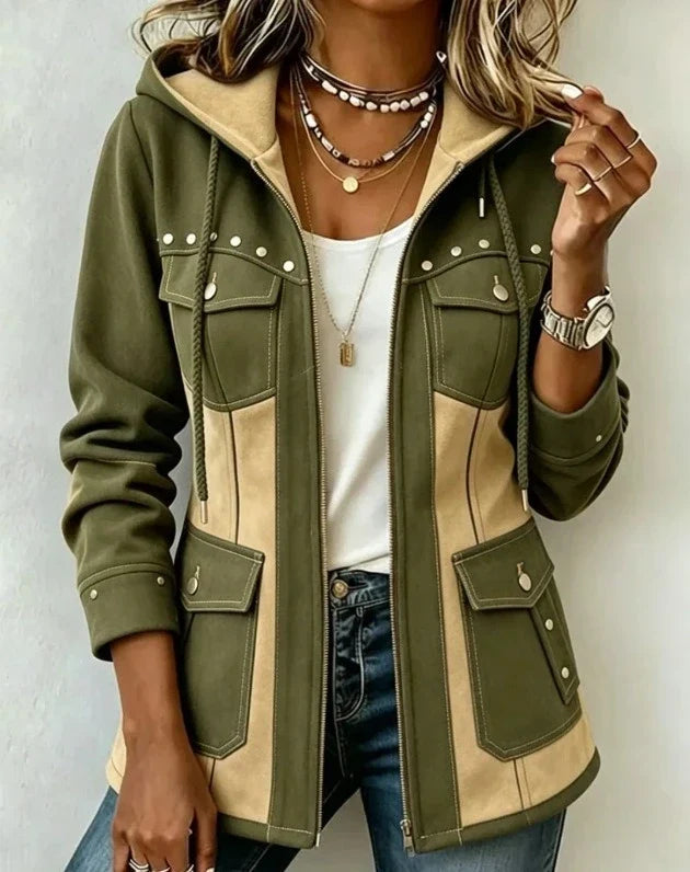 DELACROIX | Bi-Material Kapuzenjacke Véronique