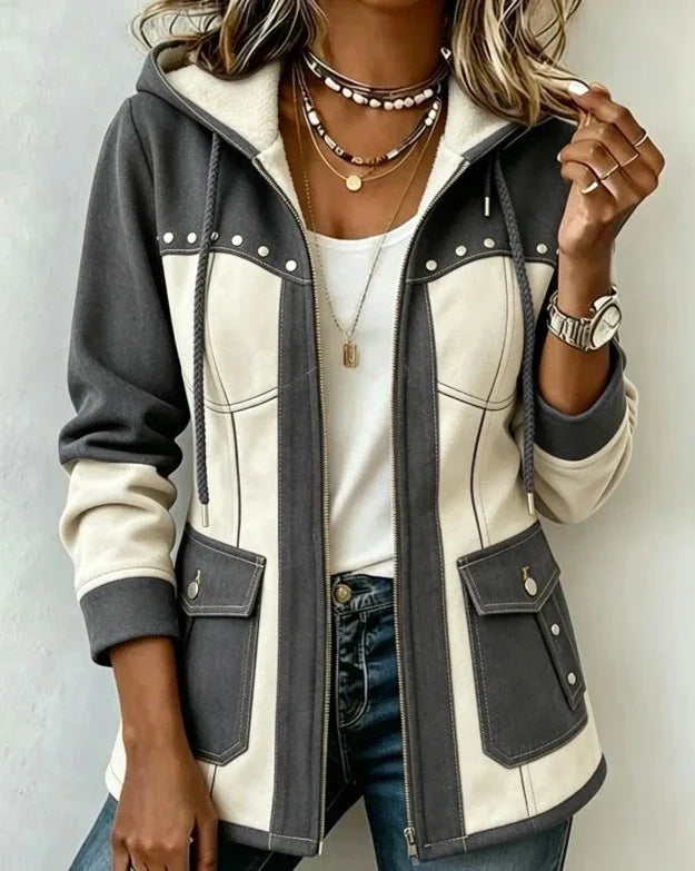 DELACROIX | Bi-Material Kapuzenjacke Véronique